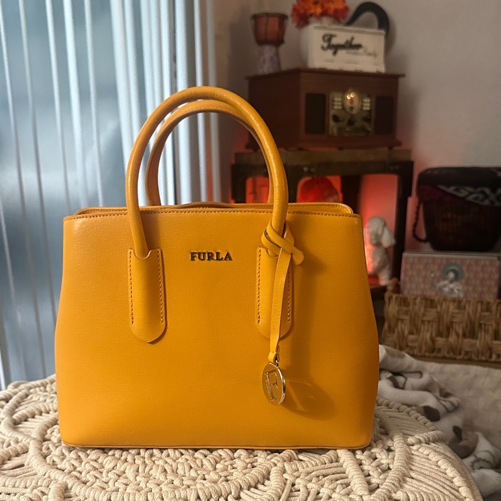 Furla Yellow Satchel Bag
